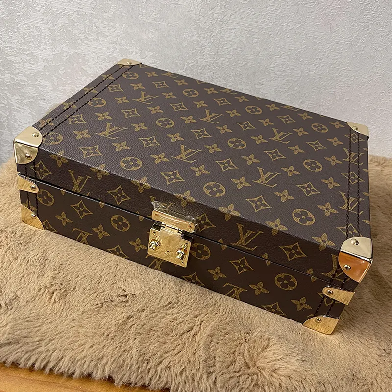 Louis Vuitton 8 Slots Brown Leather Watch Organizer Box And Gift Case